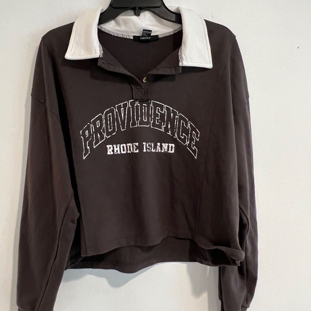 Collared Cropped Longsleeve